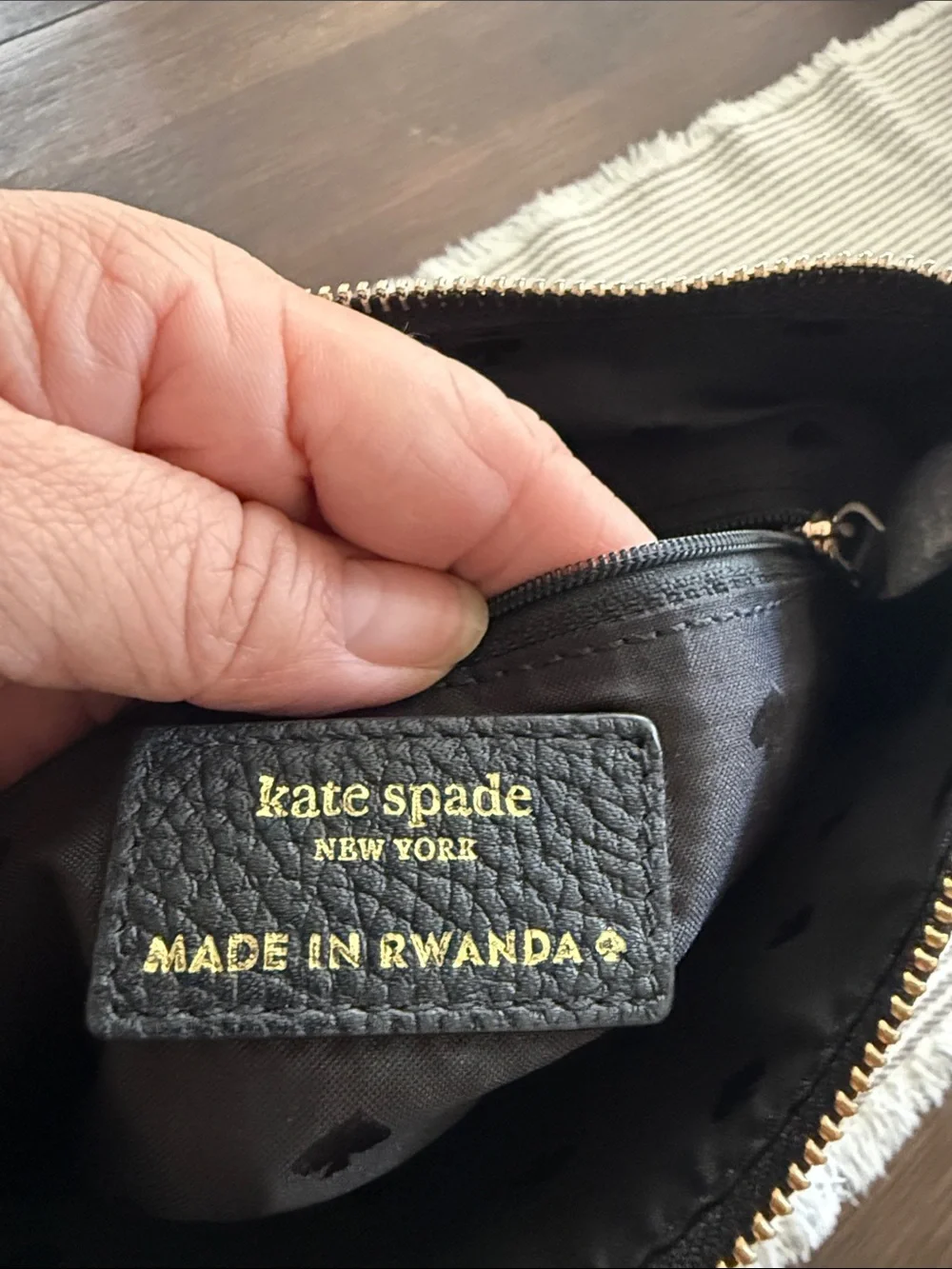 kate spade Black Pebbled Leather Tassel Crossbody Bag